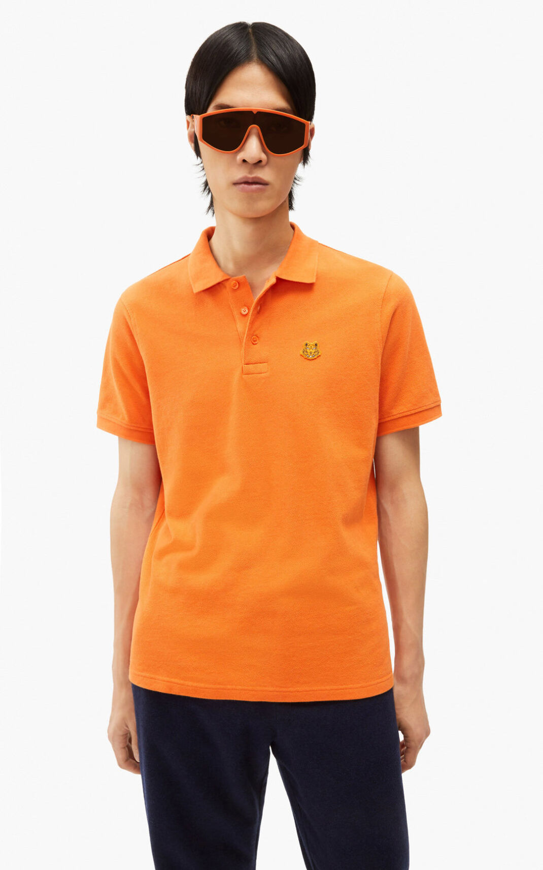 Polo Kenzo Tiger Crest Hombre Naranjas SCE591782